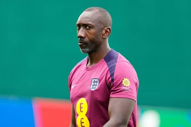 Jimmy Floyd Hasselbaink England Training, UEFA European Championship, EM, Europameisterschaft 2024, Football, Spa & Golf Resort Weimarer Land, Blankenhain, Germany, 27 Jun 2024 EDITORIAL USE ONLY No use with unauthorised audio, video, data, fixture lists, club league logos or live services. Online in-match use limited to 120 images, no video emulation. No use in betting, games or single club league player publications. Copyright: xDavexShopland Shutterstockx 14559245f
