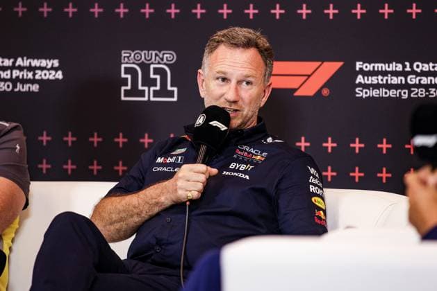 HORNER Christian (gbr), Team Principal of Red Bull Racing, portrait press conference, PK, Pressekonferenz during the Formula 1 Qatar Airways Austrian Grand Prix 2024, 11th round of the 2024 Formula One World Championship, WM, Weltmeisterschaft from June 28 to 30, 2024 on the Red Bull Ring, in Spielberg, Austria - F1 - AUSTRIAN GRAND PRIX 2024 DPPI Panoramic 240628_R11_AUSTRIA_DP_XB5_7226_1