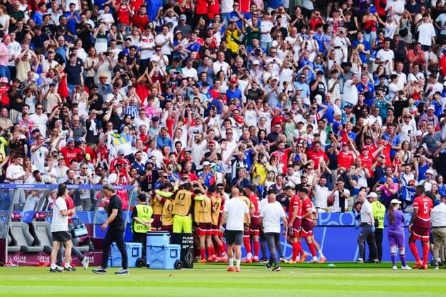 Goal celebration Switzerland after scoring 1 0 Remo Freuler Switzerland, 08 GER, Switzerland vs Italy, European Football Championship, UEFA Euro 2024, round of 16, 29 06 2024 GER, Switzerland vs Italy, European Football Championship, UEFA Euro 2024, round of 16, 29 06 2024 Berlin Copyright: xEibner-Pressefoto MarcelxvonxFehrnx EP_MFN