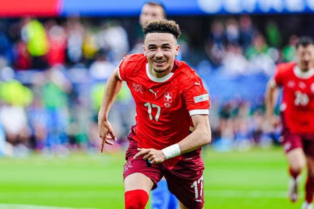 Goal celebration after scoring 2 0 Ruben Vargas Switzerland, 17 GER, Switzerland vs Italy, European Football Championship, UEFA Euro 2024, round of 16, 29 06 2024 GER, Switzerland vs Italy, European Football Championship, UEFA Euro 2024, round of 16, 29 06 2024 Berlin Copyright: xEibner-Pressefoto MarcelxvonxFehrnx EP_MFN