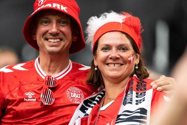 GER, Euro 2024, round of sixteen, Germany Germany, GER vs Denmark Denmark, DNK 29 06 2024, Signal Iduna Park BVB Stadion Dortmund , Dortmund, GER, Euro 2024, round of sixteen, Germany Germany, GER vs Denmark Denmark, DNK In the picture fans of Denmark Denmark DNK nordphotoxGmbHxx xChristianxSchulze nph000300