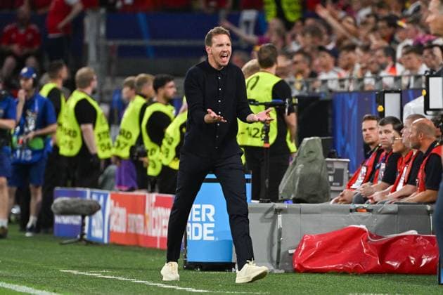 Soccer, men, season 2023 24, Euro EM 2024 round of 16 in Dortmund , Germany Denmark, coach national coach Julian Nagelsmann Germany is dissatisfied, disappointed, disappointed, dejected , 29 06 2024, Copyright: xMatthiasxKochx