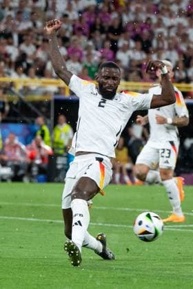 Antonio Ruediger Germany, 02 on the ball, GER, Germany GER vs Denmark DEN , European Football Championship, UEFA EURO 2024, Round of 16, 29 06 2024 GER, Germany GER vs Denmark DEN , European Football Championship, UEFA EURO 2024, Round of 16, 29 06 2024 Dortmund Copyright: xEibner-Pressefoto Memmlerx EP_MMR