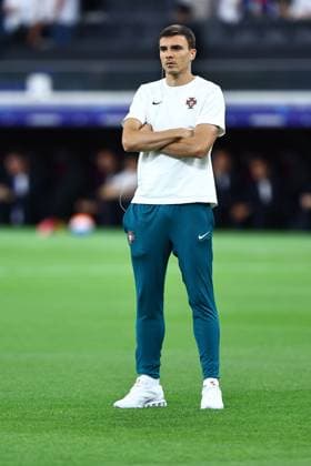 Joao Palhinha of Portugal on the pitch prior to kick off Portugal v Slovenia, UEFA European Championship, EM, Europameisterschaft 2024, Round of 16, Football, Frankfurt Arena, Frankfurt, Germany - 01 Jul 2024 EDITORIAL USE ONLY No use with unauthorised audio, video, data, fixture lists, club league logos or live services. Online in-match use limited to 120 images, no video emulation. No use in betting, games or single club league player publications. Copyright: xMichaelxZemanek Shutterstockx 14566640m