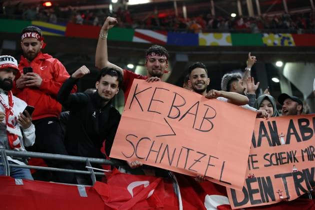 02 07 2024, xtgx, Football EM 2024 1 8 Final, Austria Turkey emspor, v l emotions, fans, mood, flags, logo, Turkey, Turkey, spectators, jerseys disappointed, disappointed looking, dissapointed UEFA REGULATIONS PROHIBIT ANY USE OF PHOTOGRAPHS as IMAGE SEQUENCES and or QUASI VIDEO Leipzig