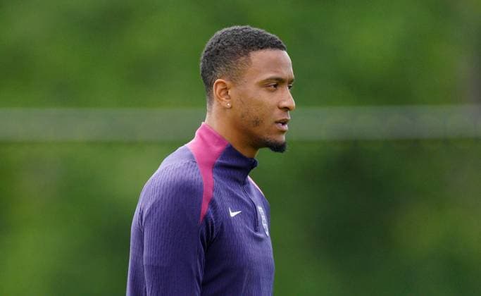 Ezri Konsa of England England Training, UEFA European Championship, EM, Europameisterschaft 2024, Quarter Final, Football, Spa & Golf Resort Weimarer Land, Blankenhain, Germany, 05 Jul 2024 EDITORIAL USE ONLY No use with unauthorised audio, video, data, fixture lists, club league logos or live services. Online in-match use limited to 120 images, no video emulation. No use in betting, games or single club league player publications. Copyright: xDavexShopland Shutterstockx 14568246ak