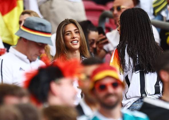 Sophia Weber, girlfriend of Kai Havertz of Germany seen in the stands ahead of the game Spain v Germany, UEFA European Championship, EM, Europameisterschaft 2024, Quarter Final, Football, Stuttgart Arena, Stuttgart, Germany, 05 Jul 2024 EDITORIAL USE ONLY No use with unauthorised audio, video, data, fixture lists, club league logos or live services. Online in-match use limited to 120 images, no video emulation. No use in betting, games or single club league player publications. Copyright: xMichaelxZemanek Shutterstockx 14571380j