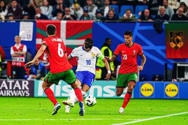 Goal kick goal chance Kylian Mbappe France, 10 GER, Portugal vs France, European Football Championship, UEFA Euro 2024, quarter-final, 05 07 2024 GER, Portugal vs France, European Football Championship, UEFA Euro 2024, quarter-final, 05 07 2024 Hamburg Copyright: xEibner-Pressefoto MarcelxvonxFehrnx EP_MFN