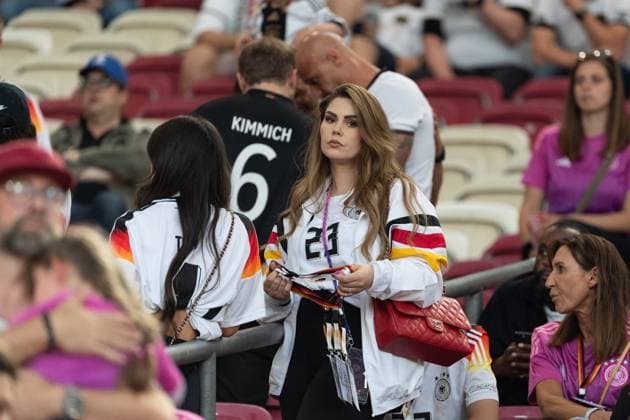 Alicia Andrich wife of Robert Andrich Germany 23 GER, Spain ESP vs Germany GER , European Football Championship, UEFA EURO 2024, quarter-finals, 05 07 24, GER, Spain ESP vs Germany GER , European Football Championship, UEFA EURO 2024, quarter-finals, 05 07 24 Stuttgart Copyright: xEibner-Pressefoto WolfgangxFrankx EP_WFK