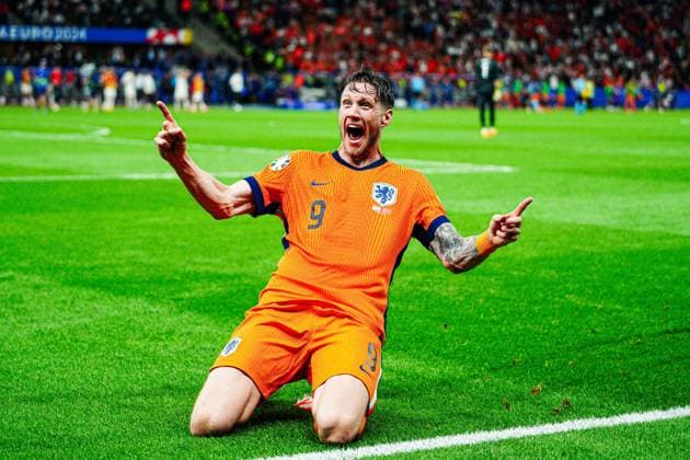 Wout Weghörst Netherlands, 09 cheers after victory end of match GER, Netherlands vs Turkey, European Football Championship, UEFA Euro 2024, quarter-final, 06 07 2024 GER, Netherlands vs Turkey, European Football Championship, UEFA Euro 2024, quarter-final, 06 07 2024 Berlin Copyright: xEibner-Pressefoto MarcelxvonxFehrnx EP_MFN