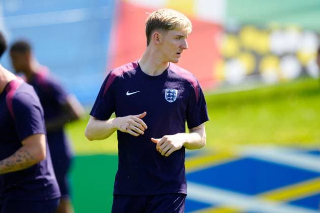 Anthony Gordon of England England Training, UEFA European Championship, EM, Europameisterschaft 2024, Semi Final, Football, Spa & Golf Resort Weimarer Land, Blankenhain, Germany, 09 Jul 2024 EDITORIAL USE ONLY No use with unauthorised audio, video, data, fixture lists, club league logos or live services. Online in-match use limited to 120 images, no video emulation. No use in betting, games or single club league player publications. Copyright: xDavexShopland Shutterstockx 14576868aa