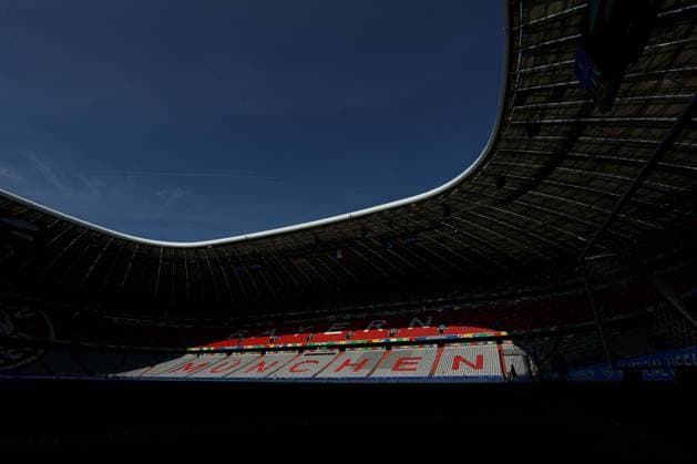 A general view of the Allianz Arena Spain v France, UEFA European Championship, EM, Europameisterschaft 2024, Semi Final, Football, Munich Football Arena, Munich, Germany - 09 Jul 2024 EDITORIAL USE ONLY No use with unauthorised audio, video, data, fixture lists, club league logos or live services. Online in-match use limited to 120 images, no video emulation. No use in betting, games or single club league player publications. Copyright: xKieranxMcManus Shutterstockx 14576874f