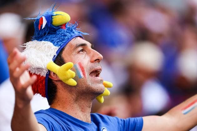 Fans of France before the match with good mood GER, Spain ESP vs France FRA , European Football Championship, UEFA EURO 2024, semi-final, 09 07 2024 GER, Spain ESP vs France FRA , European Football Championship, UEFA EURO 2024, semi-final, 09 07 2024 Munich Copyright: xEibner-Pressefoto RogerxBuerkex EP