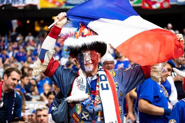 Fans of France before the match with good mood GER, Spain ESP vs France FRA , European Football Championship, UEFA EURO 2024, semi-final, 09 07 2024 GER, Spain ESP vs France FRA , European Football Championship, UEFA EURO 2024, semi-final, 09 07 2024 Munich Copyright: xEibner-Pressefoto RogerxBuerkex EP