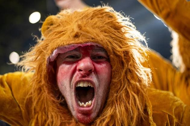 Fan of England in Three Lions costume cheers about the victory and the entry into the final, GER, Netherlands NED vs England ENG , European Football Championship, UEFA EURO 2024, Semifinal, 10 07 2024 GER, Netherlands NED vs England ENG , European Football Championship, UEFA EURO 2024, Semifinal, 10 07 2024 Dortmund Copyright: xEibner-Pressefoto Memmlerx EP_MMR
