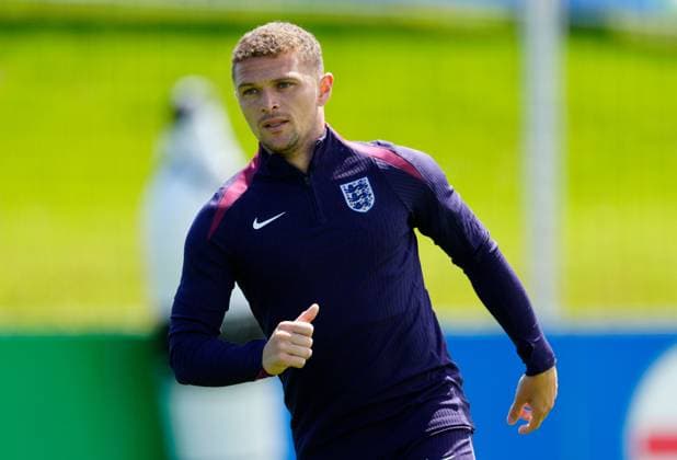 Kieran Trippier of England England Training, UEFA European Championship, EM, Europameisterschaft 2024, Final, Football, Spa & Golf Resort Weimarer Land, Blankenhain, Germany, 13 Jul 2024 EDITORIAL USE ONLY No use with unauthorised audio, video, data, fixture lists, club league logos or live services. Online in-match use limited to 120 images, no video emulation. No use in betting, games or single club league player publications. Copyright: xDavexShopland Shutterstockx 14583292an