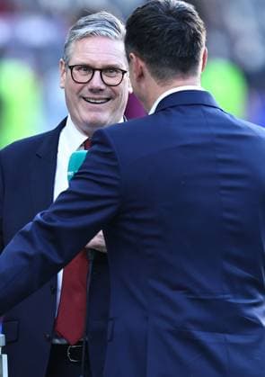 Sir Keir Starmer, Prime Minister of the United Kingdom interviewed by ITV Spain v England, UEFA European Championship, EM, Europameisterschaft 2024, Final, Football, Olympiastadion, Berlin, Germany, 14 Jul 2024 EDITORIAL USE ONLY No use with unauthorised audio, video, data, fixture lists, club league logos or live services. Online in-match use limited to 120 images, no video emulation. No use in betting, games or single club league player publications. Copyright: xMichaelxZemanek Shutterstockx 14583343q