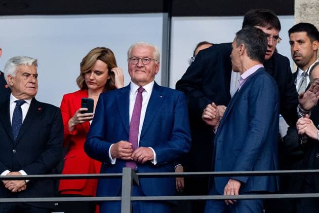 Frank Walter Steinmeier Germany, Bundespraesident, SPD , GER, Spain ESP vs England ENG , European Football Championship, UEFA EURO 2024, Final, 14 07 2024 GER, Spain ESP vs England ENG , European Football Championship, UEFA EURO 2024, Final, 14 07 2024 Berlin Copyright: xEibner-Pressefoto Memmlerx EP_MMR