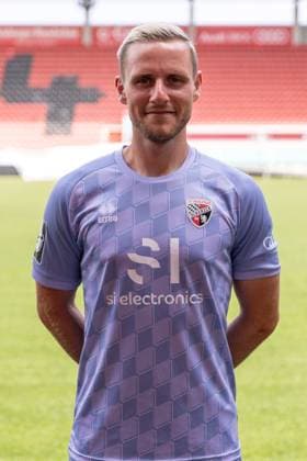 Goalkeeper Marius Funk 1, FCI FC Ingolstadt 04 3 Liga, portrait appointment 2024 2025, FC Ingolstadt 04 season 2024 2025 photoshoot, headshot, portrait, introduction, presentation, press appointment, soccer, GER