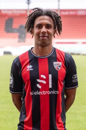 Leon Guwara 6, FCI FC Ingolstadt 04 3 Liga, portrait appointment 2024 2025, FC Ingolstadt 04 season 2024 2025 photoshoot, headshot, portrait, introduction, presentation, press appointment, soccer, GER