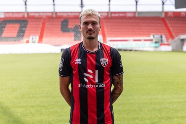 Dennis Borkowski 7, FCI FC Ingolstadt 04 3 Liga, portrait appointment 2024 2025, FC Ingolstadt 04 season 2024 2025 photoshoot, headshot, portrait, introduction, presentation, press appointment, soccer, GER