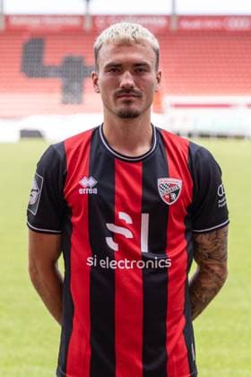 Dennis Borkowski 7, FCI FC Ingolstadt 04 3 Liga, portrait appointment 2024 2025, FC Ingolstadt 04 season 2024 2025 photoshoot, headshot, portrait, introduction, presentation, press appointment, soccer, GER