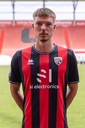 Benjamin Kanuric 8, FCI FC Ingolstadt 04 3 Liga, portrait appointment 2024 2025, FC Ingolstadt 04 season 2024 2025 photoshoot, headshot, portrait, introduction, presentation, press appointment, soccer, GER