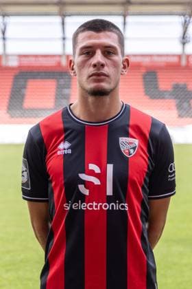 Mladen Cvjetinovic 19, FCI FC Ingolstadt 04 3 Liga, portrait appointment 2024 2025, FC Ingolstadt 04 season 2024 2025 photoshoot, headshot, portrait, introduction, presentation, press appointment, soccer, GER