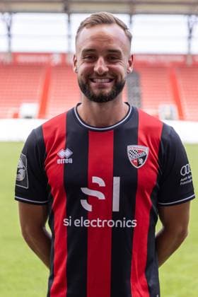 David Kopacz 29, FCI FC Ingolstadt 04 3 Liga, portrait appointment 2024 2025, FC Ingolstadt 04 season 2024 2025 photoshoot, headshot, portrait, introduction, presentation, press appointment, soccer, GER