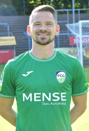 27 07 2024, GER, Football, Regionalliga West, Season 2024 2025, Ohlendorfstadion im Heidewald, Gütersloh FC Gütersloh Photo session 2024 2025 Kevin Freiberger FC Gütersloh , Action, Single image, High, Portrait