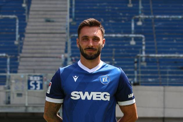 Fabian Schleusener Karlsruher SC 24 GER, Karlsruher SC, Football, 2 Bundesliga, portrait date 2024 2025, 18 07 2024 GER, Karlsruher SC, Football, 2 Bundesliga, portrait date 2024 2025, 18 07 2024 Karlsruhe Copyright: xEibner-Pressefoto JanxPrihodax EP_JPA