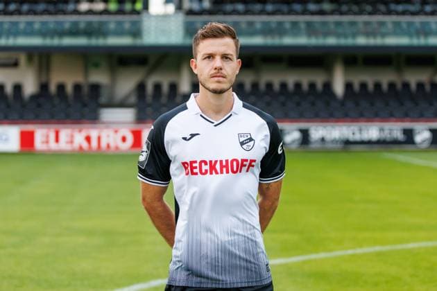 Patrick Kammerbauer SC Verl 3 Liga, Portraettermin 2024 2025 GER, Portraettermin SC Verl, Fussball, 3 Liga, Spielzeit 2024 2025, 21 07 2024 DFL Regulations prohibit any use of photographers as image sequences and or quasi video GER, Portraettermin SC Verl, Fussball, 3 Liga, Spielzeit 2024 2025, 21 07 2024 Verl Copyright: xJanxStrohdiekx JSK