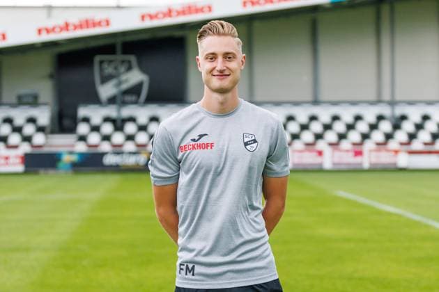 Goalkeeper coach Fynn Mueller SC Verl 3 Liga, Porträttermin 2024 2025 GER, Portraettermin SC Verl, Fussball, 3 Liga, Spielzeit 2024 2025, 21 07 2024 DFL Regulations prohibit any use of photographers as image sequences and or quasi video GER, Portraettermin SC Verl, Fussball, 3 Liga, Spielzeit 2024 2025, 21 07 2024 Verl Copyright: xJanxStrohdiekx JSK