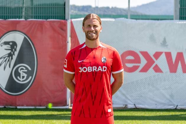 Lucas Hoeler SC Freiburg, 09 GER, SC Freiburg, 1 BL, portrait date 2024 2025, 08 08 2024, GER, SC Freiburg, 1 BL, portrait date 2024 2025, 08 08 2024 Freiburg Copyright: xEibner-Pressefoto WolfgangxFrankx EP_WFK
