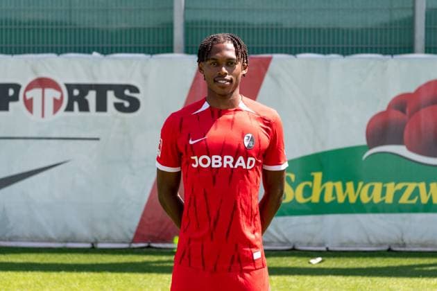 Junior Adamu SC Freiburg, 20 GER, SC Freiburg, 1 BL, portrait date 2024 2025, 08 08 2024, GER, SC Freiburg, 1 BL, portrait date 2024 2025, 08 08 2024 Freiburg Copyright: xEibner-Pressefoto WolfgangxFrankx EP_WFK