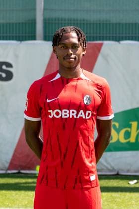 Junior Adamu SC Freiburg, 20 GER, SC Freiburg, 1 BL, portrait date 2024 2025, 08 08 2024, GER, SC Freiburg, 1 BL, portrait date 2024 2025, 08 08 2024 Freiburg Copyright: xEibner-Pressefoto WolfgangxFrankx EP_WFK