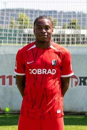 Bruno Ogbus SC Freiburg, 43 GER, SC Freiburg, 1 BL, portrait date 2024 2025, 08 08 2024, GER, SC Freiburg, 1 BL, portrait date 2024 2025, 08 08 2024 Freiburg Copyright: xEibner-Pressefoto WolfgangxFrankx EP_WFK