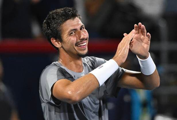 August 12, 2024, Montreal, Pq, Canada: Alexei Popyrin, of Australia, reacts after defeating Andrey Rublev, of Russia, in the final of the National Bank Open men s tennis tournament in Montreal, Monday, August 12, 2024. Alexei Popyrin, Andrey Rublev, - ZUMAc35_ 20240812_zaf_c35_129 Copyright: xGrahamxHughesx