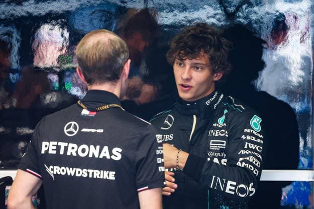 KIMI ANTONELLI Andrea (ita), Junior Driver of Mercedes AMG F1 Team, portrait, during the Formula 1 Pirelli Gran Premio d’Italia 2024, Italian Grand Prix 2024, 16th round of the 2024 Formula One World Championship, WM, Weltmeisterschaft from August 30 to September 1, 2024 on the Autodromo Nazionale Monza, in Monza, Italy - F1 - ITALIAN GRAND PRIX 2024 DPPI Panoramic 240829_R16_ITALIA_DP_FG0O1273