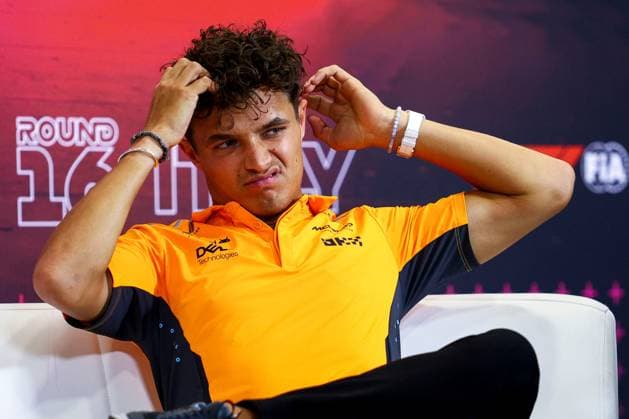 Lando Norris of Great Britain and McLaren gestures with dejection during the press conference, Previews, F1 Grand Prix of Italy, Autodromo Nazionale Monza on August 29, 2024 in Monza, Italy Photo by Diogo Cardoso DeFodi Images Lando Norris of Great Britain and McLaren gestures with dejection during the press conference, Previews, F1 Grand Prix of Italy, Autodromo Nazionale Monza on August 29, 2024 in Monza, Italy Photo by Diogo Cardoso DeFodi Images Defodi 645 f1ita20240829 0227 Defodi-645