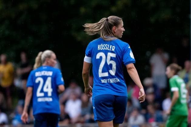 Melissa Koessler TSG Hoffenheim, 25 , GER, SV Hegnach vs TSG 1899 Hoffenheim, Fußball Frauen DFB Pokal, 2 Runde, Saison 2024 2025, 08 09 2024 DFB regulations prohibit any use of photographs as image sequences and or quasi video GER, SV Hegnach vs TSG 1899 Hoffenheim, Fußball Frauen DFB Pokal, 2 Runde, Saison 2024 2025, 08 09 2024 Hegnach Copyright: xEibner-Pressefoto Memmlerx EP_MMR