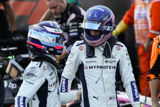 COLAPINTO Franco (arg), Williams Racing FW46, portrait ALBON Alexander (tha), Williams Racing FW46, portrait during the Formula 1 Azerbaijan Grand Prix 2024, 17th round of the 2024 Formula One World Championship, WM, Weltmeisterschaft from September 13 to 15, 2024 on the Baku City Circuit, in Baku, Azerbaijan - F1 - AZERBAIJAN GRAND PRIX 2024 DPPI Panoramic 240915_R17_AZERBAIJAN_0I7A0909