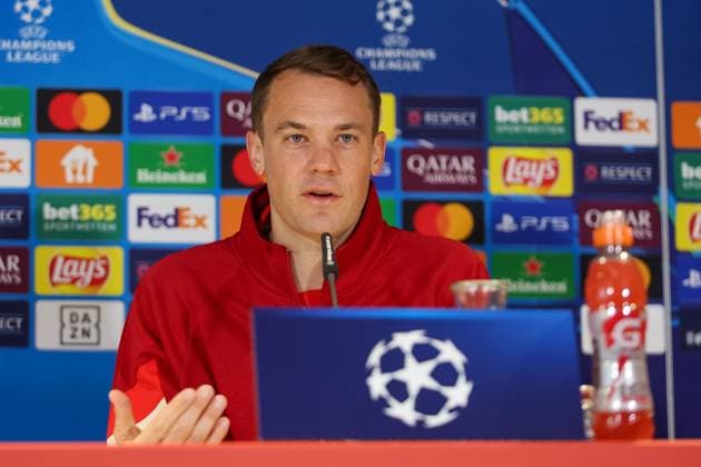 Manuel Neuer FC Bayern Muenchen, 01 at the press conference, International press conference, FC Bayern Muenchen, Football, UEFA Champions League, Matchday 1, Season 24 25, 16 09 2024, International press conference, FC Bayern Muenchen, Football, UEFA Champions League, Matchday 1, Season 24 25, 16 09 2024 Muenchen Copyright: xEibner-Pressefoto JennixMaulx EP_JML