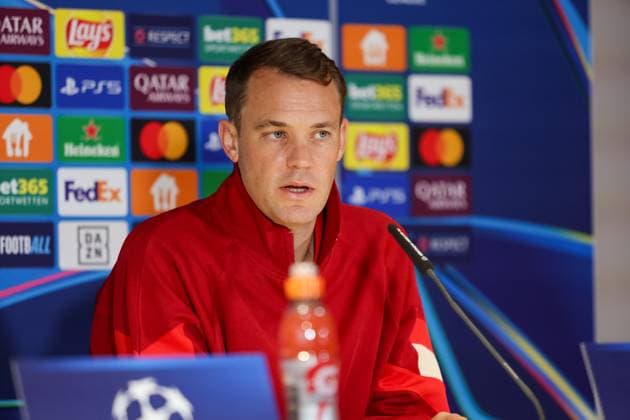 Manuel Neuer FC Bayern Muenchen, 01 at the press conference, International press conference, FC Bayern Muenchen, Football, UEFA Champions League, Matchday 1, Season 24 25, 16 09 2024, International press conference, FC Bayern Muenchen, Football, UEFA Champions League, Matchday 1, Season 24 25, 16 09 2024 Muenchen Copyright: xEibner-Pressefoto JennixMaulx EP_JML