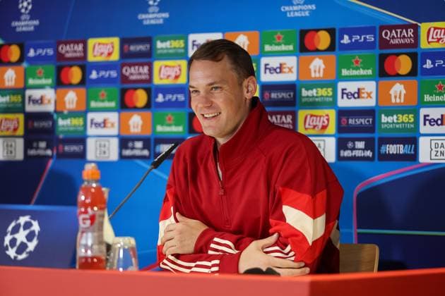 Manuel Neuer FC Bayern Muenchen, 01 at the press conference, International press conference, FC Bayern Muenchen, Football, UEFA Champions League, Matchday 1, Season 24 25, 16 09 2024, International press conference, FC Bayern Muenchen, Football, UEFA Champions League, Matchday 1, Season 24 25, 16 09 2024 Muenchen Copyright: xEibner-Pressefoto JennixMaulx EP_JML