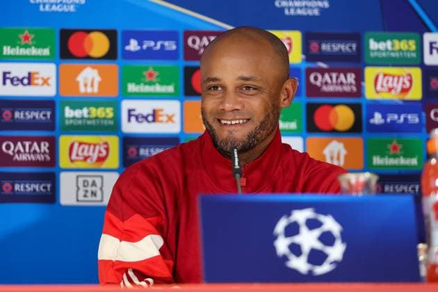 Vincent Kompany FC Bayern Muenchen, Head coach at the press conference, International press conference, FC Bayern Muenchen, Football, UEFA Champions League, Matchday 1, Season 24 25, 16 09 2024, International press conference, FC Bayern Muenchen, Football, UEFA Champions League, Matchday 1, Season 24 25, 16 09 2024 Muenchen Copyright: xEibner-Pressefoto JennixMaulx EP_JML