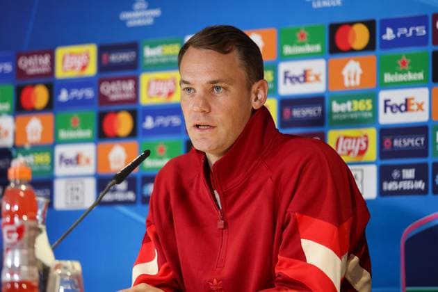 Manuel Neuer FC Bayern Muenchen, 01 at the press conference, International press conference, FC Bayern Muenchen, Football, UEFA Champions League, Matchday 1, Season 24 25, 16 09 2024, International press conference, FC Bayern Muenchen, Football, UEFA Champions League, Matchday 1, Season 24 25, 16 09 2024 Muenchen Copyright: xEibner-Pressefoto JennixMaulx EP_JML
