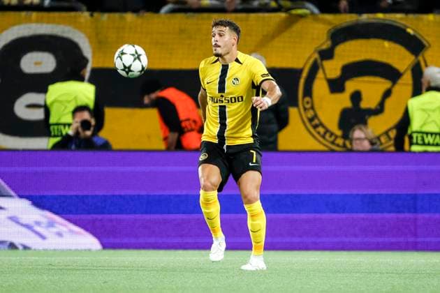 Filip Ugrinic BSC Young Boys, 07 on the ball , Football, UEFA Champions League, 1 Matchday, 2024 2025, Young Boys Bern vs Aston Villa, 17 09 2024, Stadion Wankdorf, Bern, Switzerland Bern Stadion Wankdorf Bern Switzerland Copyright: xGrantxHubbsx
