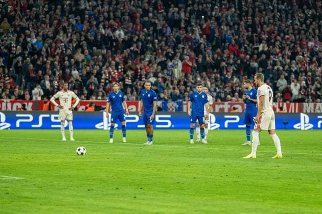 Goal for 1 0 by Harry Kane FC Bayern Muenchen, 09 , Penalty, GER, FC Bayern Muenchen vs GNK Dinamo Zagreb, Football, Champions League, Matchday 1, Season 2024 2025, 17 09 2024, Eibner Pressefoto Sascha Walther GER, FC Bayern Muenchen vs GNK Dinamo Zagreb, Football, Champions League, Matchday 1, Season 2024 2025, 17 09 2024 Muenchen Copyright: xEibner-Pressefotox EP_EER