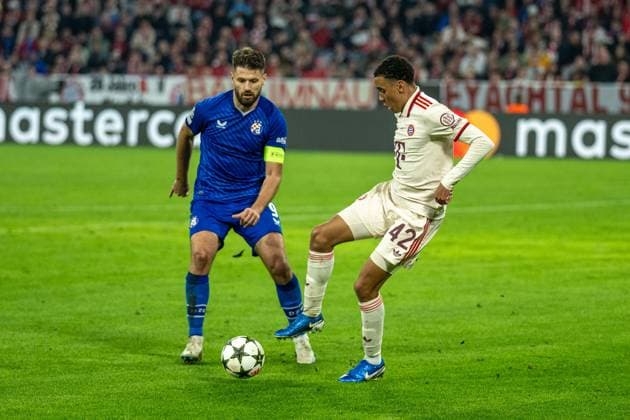 Jamal Musiala FC Bayern Muenchen, 42 , GER, FC Bayern Muenchen vs GNK Dinamo Zagreb, Football, Champions League, 1 Matchday, Season 2024 2025, 17 09 2024, Eibner Pressefoto Sascha Walther GER, FC Bayern Muenchen vs GNK Dinamo Zagreb, Football, Champions League, 1 Matchday, Season 2024 2025, 17 09 2024 Muenchen Copyright: xEibner-Pressefotox EP_EER